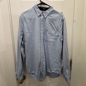 Hollister Men's Pale Blue Button-Down Oxford Shirt